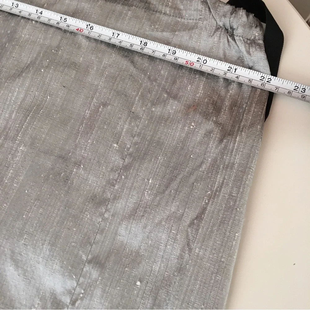 Vintage 1990 Y2K Unique Art deco Raw Silk Beaded Fringe Midi Formal Skirt - Picture 12 of 17